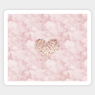 Rose gold - heart Sticker